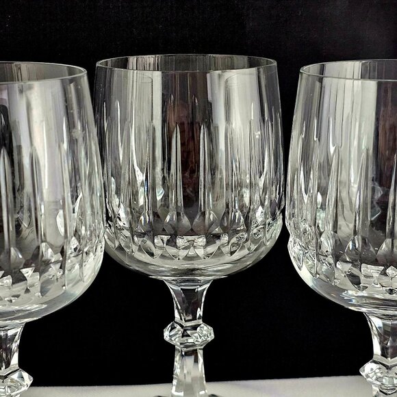 Schott Zwiesel Tango Water Goblets 7" set/3 vertical cuts high-quality crystal f - Picture 3 of 10